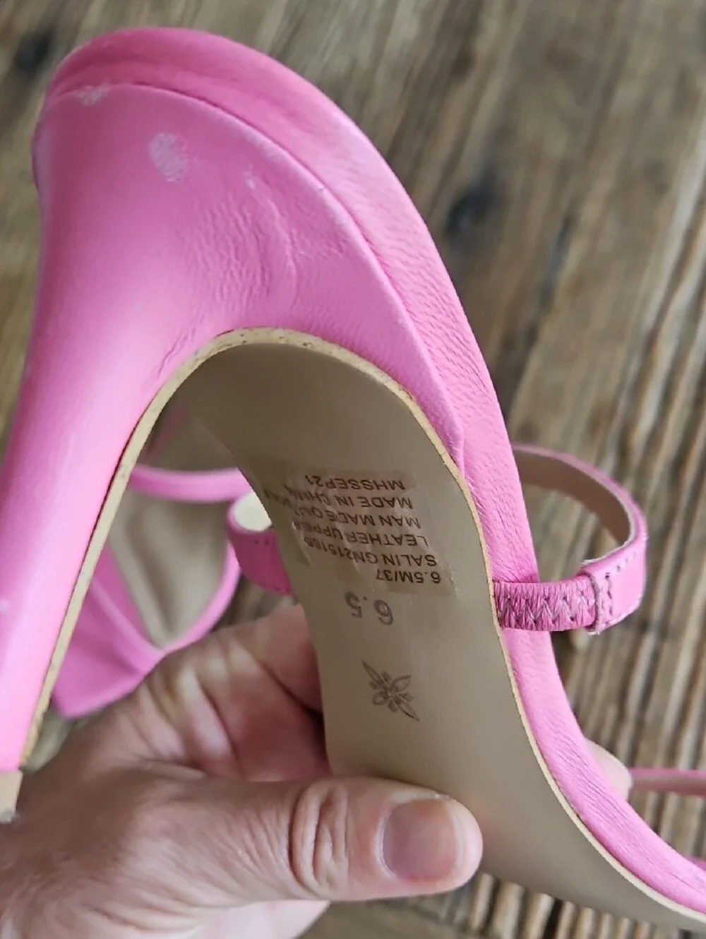 BCBGeneration Hot Pink Double-Strap Square-Toe Heels